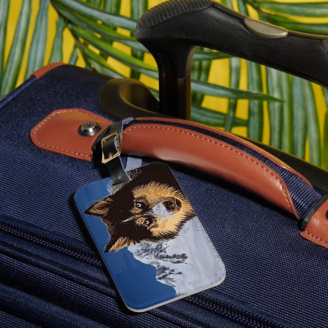 Para Maletas Etiqueta de bolsa Husky Siberian (Anverso In situ 1)