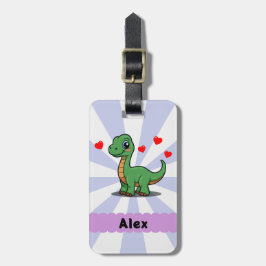 Para Maletas Etiqueta de bolsa personalizada de Braquiosaurio
