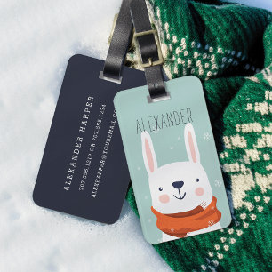 Para Maletas Etiqueta de bolsa personalizada de conejo de invie