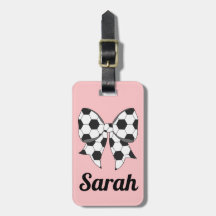 Etiqueta de bolsa personalizada de fútbol