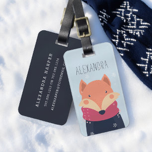 Para Maletas Etiqueta de bolsa personalizada de Winter Fox   Ci