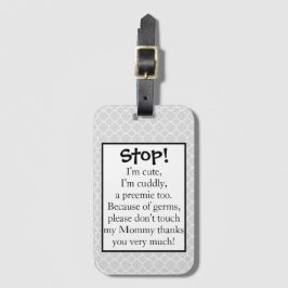 Para Maletas Etiqueta de controlador preemie