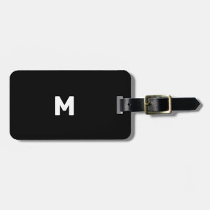 PARA MALETAS ETIQUETA DE ELEGANCIA MÍNIMA SIMPLE MONOGRAM ELEGA
