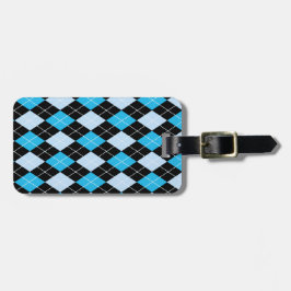 Para Maletas Etiqueta de encargo azul del equipaje de Argyle