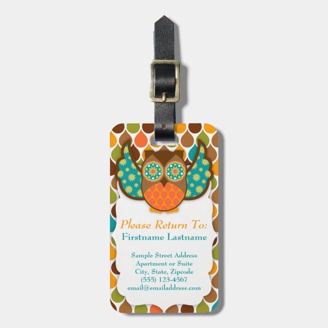 Para Maletas Etiqueta de encargo del equipaje de Boheme del (Frente Vertical)