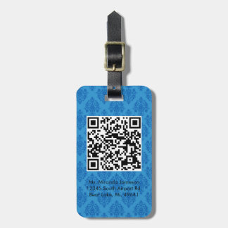 Para Maletas Etiqueta de encargo del equipaje del CÓDIGO azul