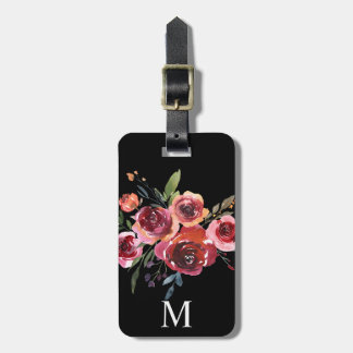 Para Maletas Etiqueta de encargo floral del equipaje de la