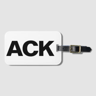 PARA MALETAS ETIQUETA DE EQUIPAJE ACK