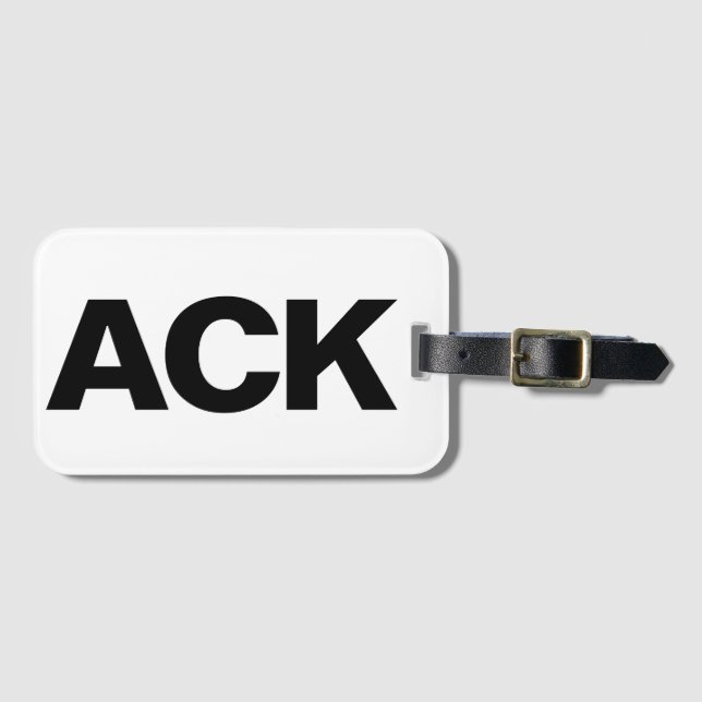 PARA MALETAS ETIQUETA DE EQUIPAJE ACK (Anverso horizontal)