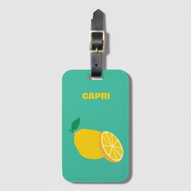 Para Maletas Etiqueta de equipaje acrílico de Capri (Anverso vertical)