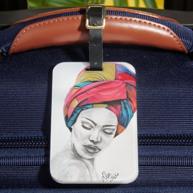 Para Maletas Etiqueta de equipaje acrílico QUEENIFICENTE (Anverso In situ 2)