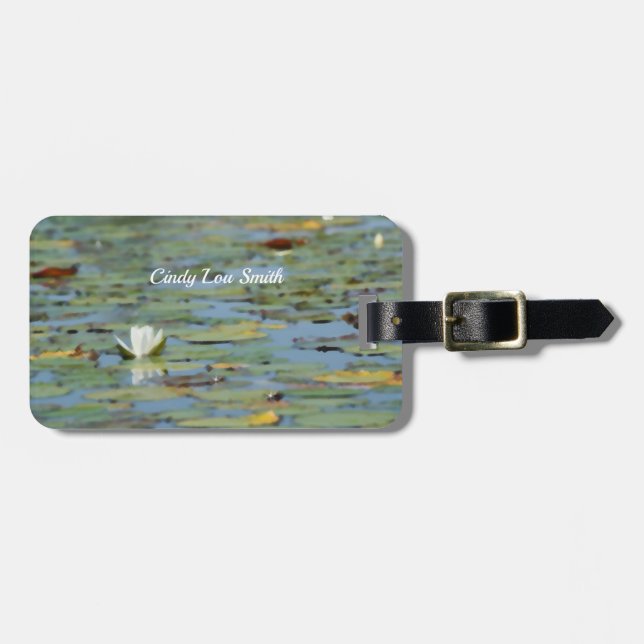 Para Maletas Etiqueta de equipaje acuática de acuarela del lago (Frente Horizontal)