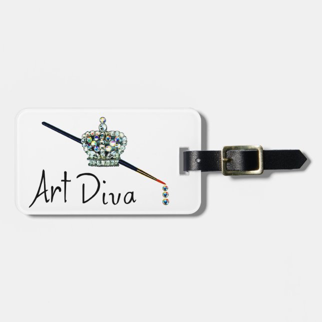 Para Maletas Etiqueta de equipaje "Art Diva" (Frente Horizontal)