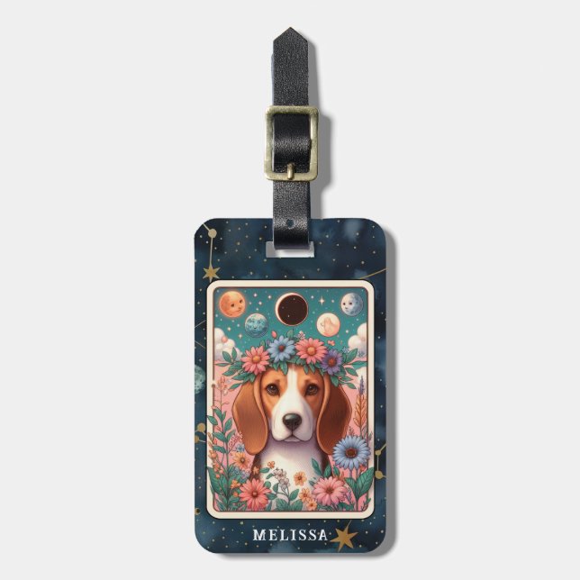 Para Maletas Etiqueta de equipaje Beagle (Frente Vertical)