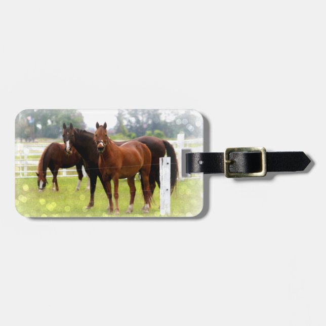 Para Maletas Etiqueta de equipaje/Caballos (Frente Horizontal)