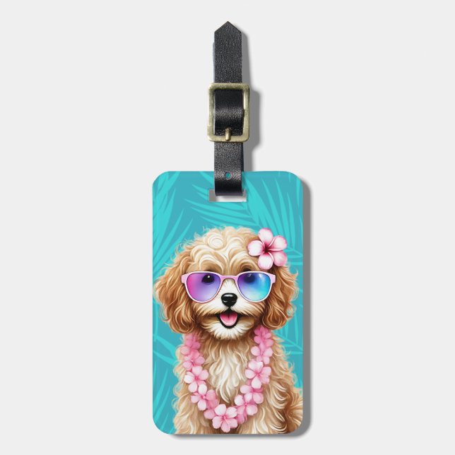 Para Maletas Etiqueta de equipaje Cavapoo (Frente Vertical)