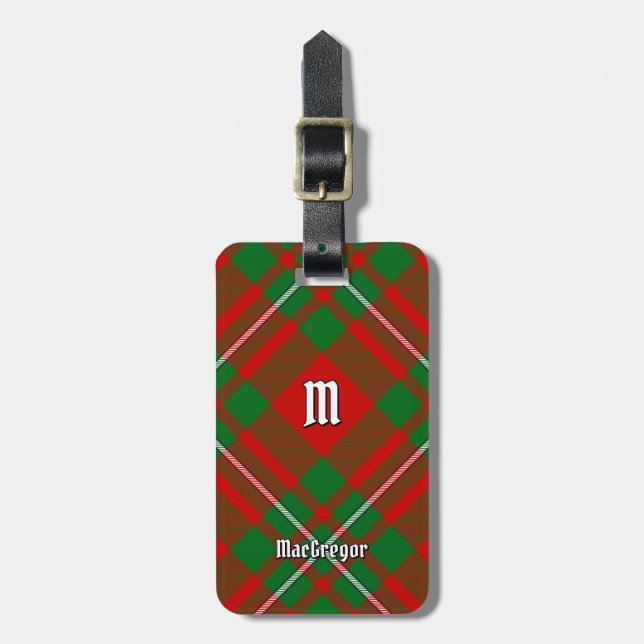 Para Maletas Etiqueta de equipaje Clan Gregor Tartan (Frente Vertical)