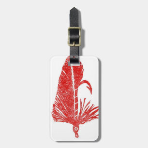 Para Maletas Etiqueta de equipaje Classic Trout Fly Red Matuka