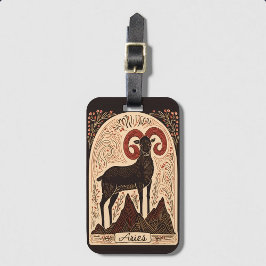 Para Maletas Etiqueta de equipaje con arte celestial zodiaco