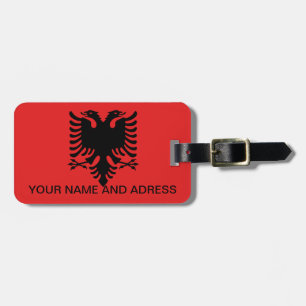Para Maletas Etiqueta de equipaje con bandera de Albania