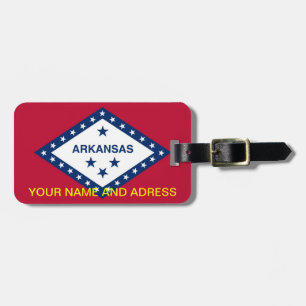 Para Maletas Etiqueta de equipaje con bandera de Arkansas, Esta