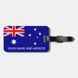Para Maletas Etiqueta de equipaje con bandera de Australia