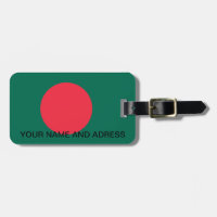 Etiqueta de equipaje con bandera de Bangladesh