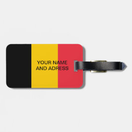 Para Maletas Etiqueta de equipaje con bandera de Bélgica