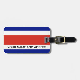 Para Maletas Etiqueta de equipaje con bandera de Costa Rica