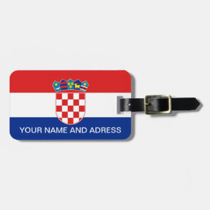 Para Maletas Etiqueta de equipaje con bandera de Croacia