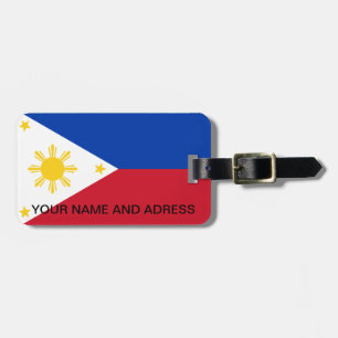 Para Maletas Etiqueta de equipaje con bandera de Filipinas