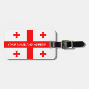 Para Maletas Etiqueta de equipaje con bandera de Georgia