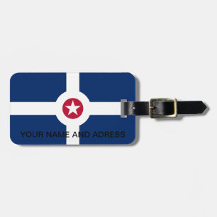 Para Maletas Etiqueta de equipaje con bandera de Indianápolis C