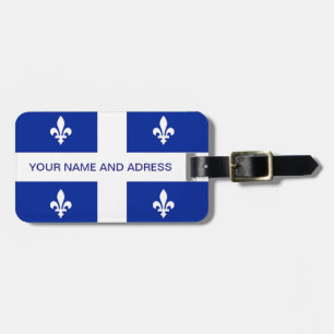Para Maletas Etiqueta de equipaje con bandera de Quebec, Canadá