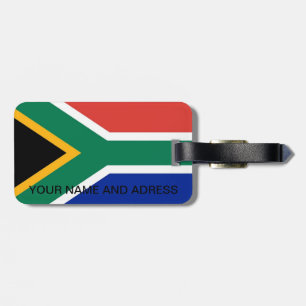 Para Maletas Etiqueta de equipaje con bandera de Sudáfrica
