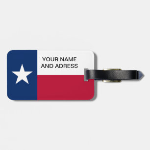 Para Maletas Etiqueta de equipaje con bandera de Texas, Estados