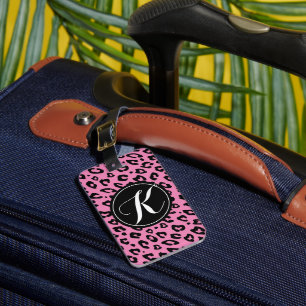 Para Maletas Etiqueta de equipaje con estampado de leopardo y m