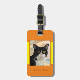 Para Maletas Etiqueta de equipaje con foto de mascota