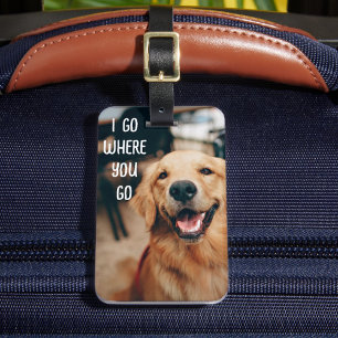 Para Maletas Etiqueta de equipaje con foto de mascota personali