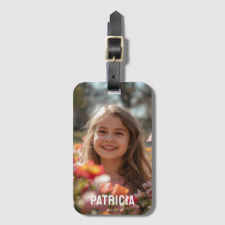 Para Maletas Etiqueta de equipaje con foto vertical completa co