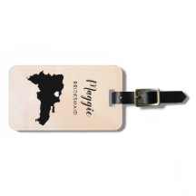 Etiqueta de equipaje con mapa de República Dominic