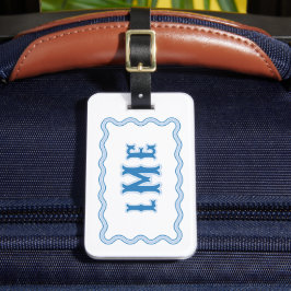 Para Maletas Etiqueta de equipaje con monograma personalizado a