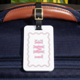 Para Maletas Etiqueta de equipaje con monograma personalizado d
