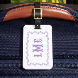 Para Maletas Etiqueta de equipaje con monograma personalizado d