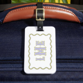 Para Maletas Etiqueta de equipaje con monograma personalizado e