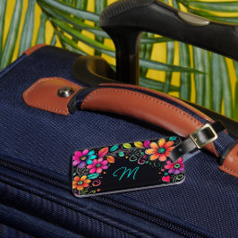 Para Maletas Etiqueta de equipaje con monograma personalizado f