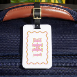Para Maletas Etiqueta de equipaje con monograma personalizado r