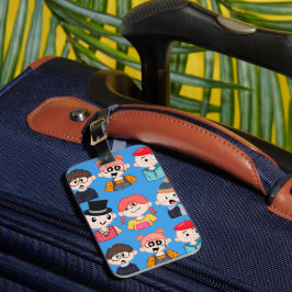 Para Maletas Etiqueta de equipaje con patrón de gafas de nerds 