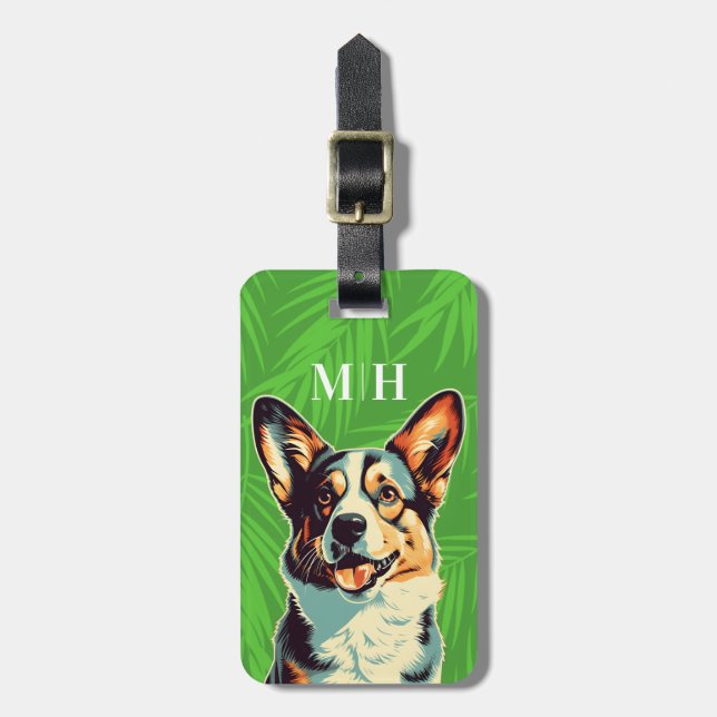 Para Maletas Etiqueta de Equipaje Corgi (Frente Vertical)