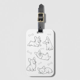 Para Maletas Etiqueta de Equipaje Corgi Etiqueta de Viaje de Pe